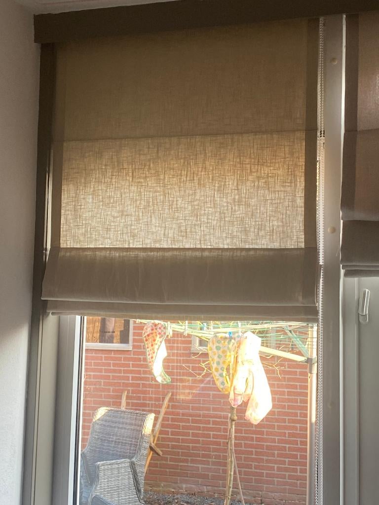Vouwgordijn Karwei maatwerk 70,5 x 146,5 cm kleur shelve, Ophalen, Zo goed als nieuw, Beige, 50 tot 100 cm