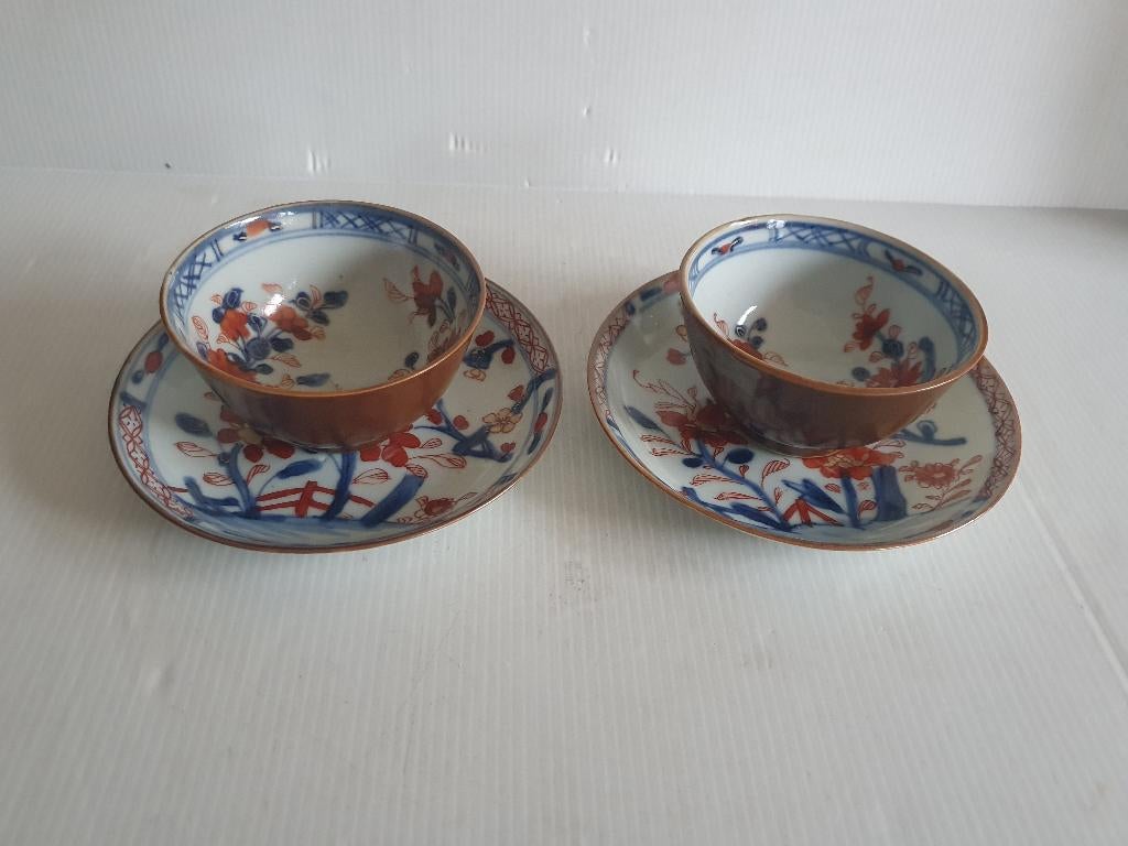Chinees porselein - imari kop en schotel ( 2 stuks ), Antiek en Kunst, Ophalen of Verzenden
