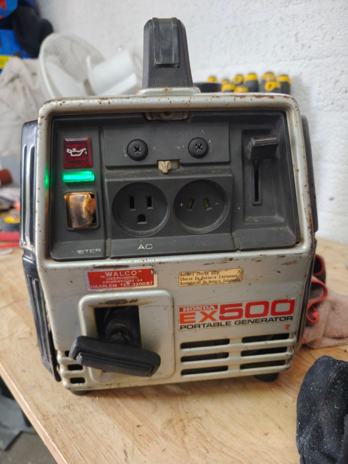 Honda EX500  Generator aggregaat met iets werk, Ophalen, Gebruikt, Minder dan 5 kVA, Benzine