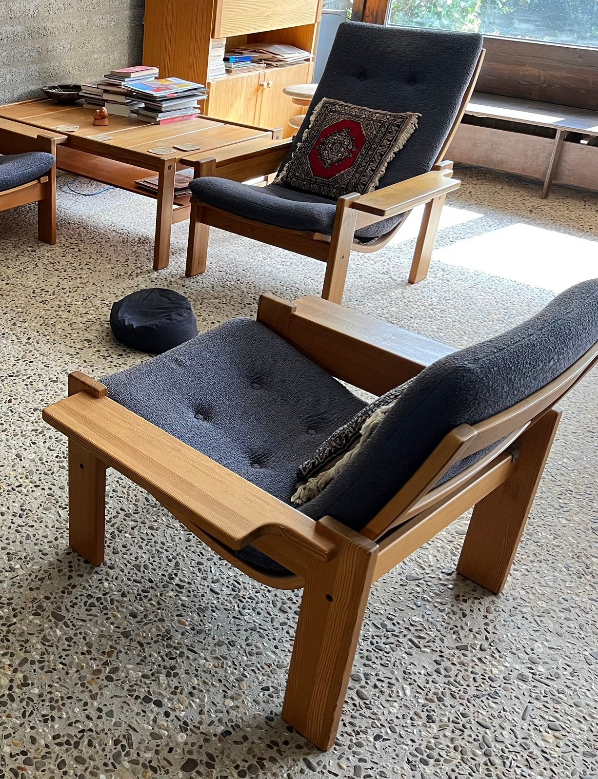 Vintage zithoek Zweeds design met bank en 2 fauteuils, Huis en Inrichting, Ophalen, Gebruikt, Stof, Zweeds, scandinavisch, mid century, Pastoe, Ekström