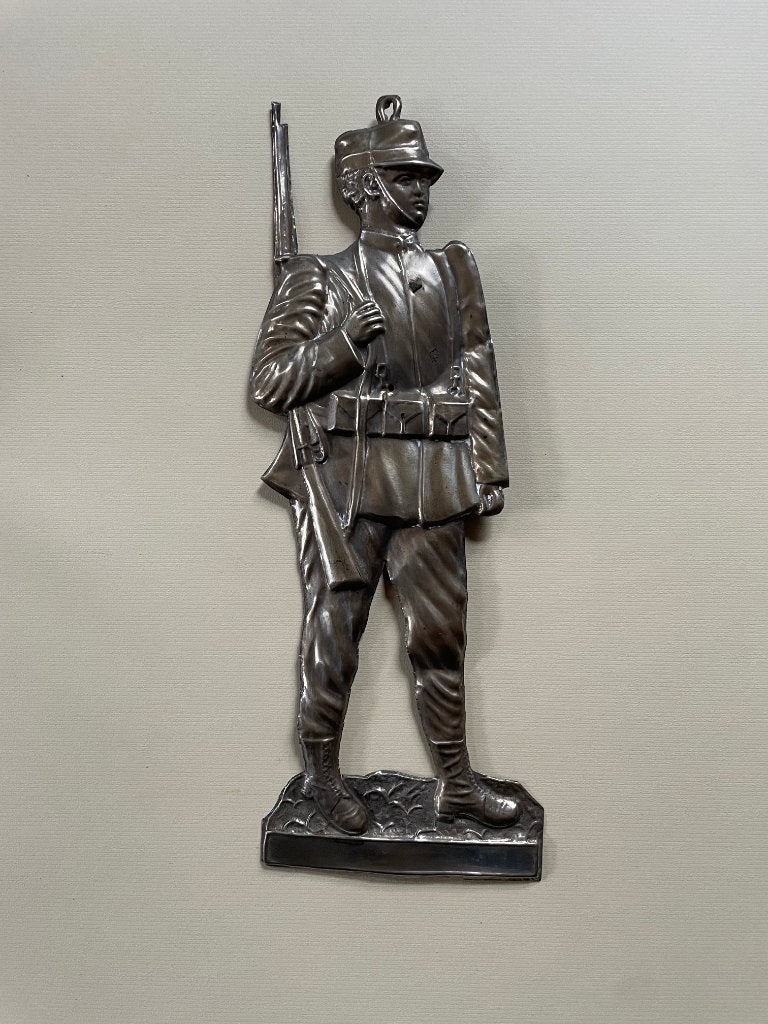 Antieke Blikken Ex Voto votief gave Militair WO I  1915/20, Antiek en Kunst, Ophalen of Verzenden