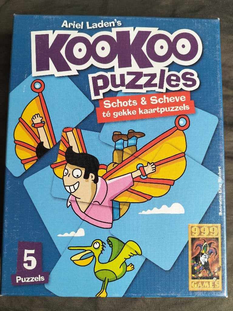 Ariel Laden's KooKoo puzzles / Schots & Scheve kaartpuzzels, Ophalen of Verzenden, Meer dan 50 stukjes, Zo goed als nieuw