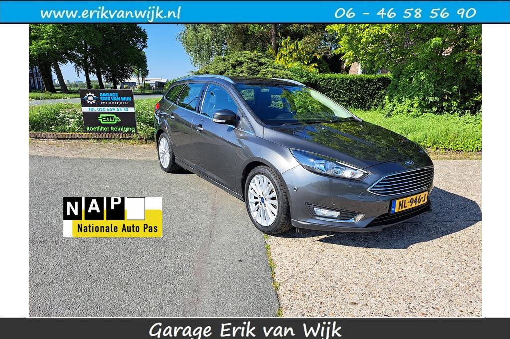 Ford FOCUS Wagon 1.0 Titanium Airco/Cruise control/Navigatie, Bluetooth, Gebruikt, Euro 6, Origineel Nederlands