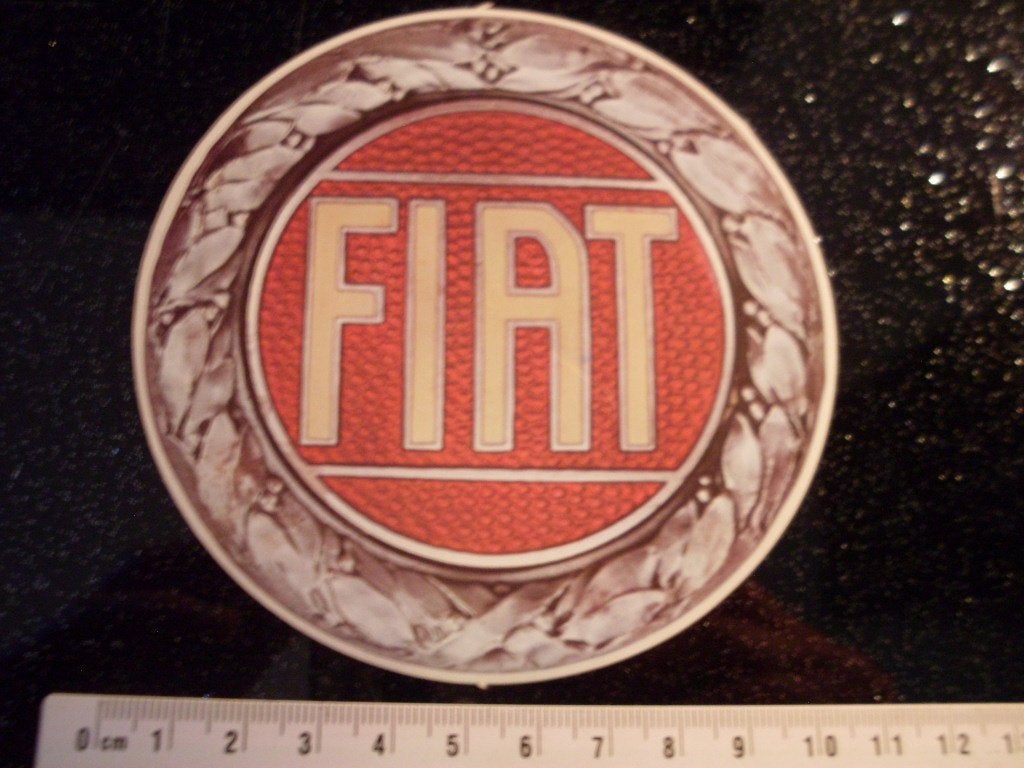sticker fiat logo, Verzamelen, Verzenden, Zo goed als nieuw, Auto of Motor