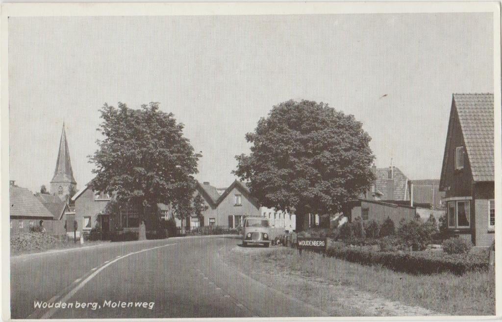 Woudenberg (U) Molenweg met plaatsnaambord., Ophalen, 1940 tot 1960, Ongelopen, Zuid-Holland