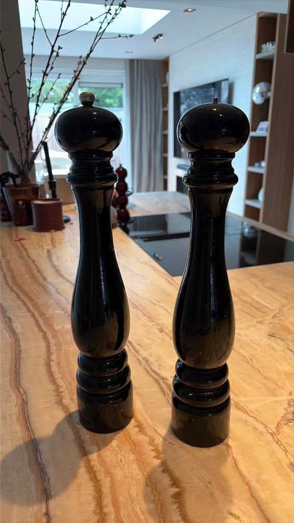 Peugeot peper en zout molen 40cm lak zwart, Overige materialen, Gebruikt, 25 tot 50 cm, Zwart