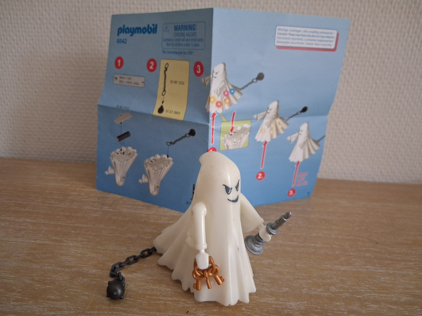 Playmobil spook met sleutelbos, kaars setnr 6042, Complete set, Ophalen of Verzenden, Zo goed als nieuw, Knights