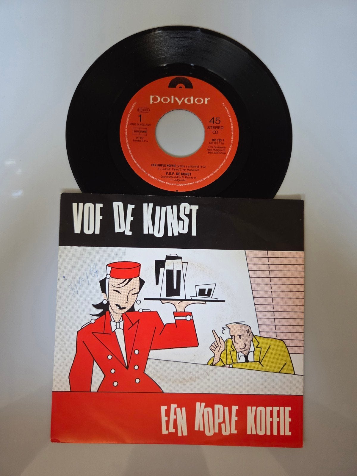 VOF de kunst - Een koppie koffie, Ophalen of Verzenden, Gebruikt, 7 inch, Nederlandstalig