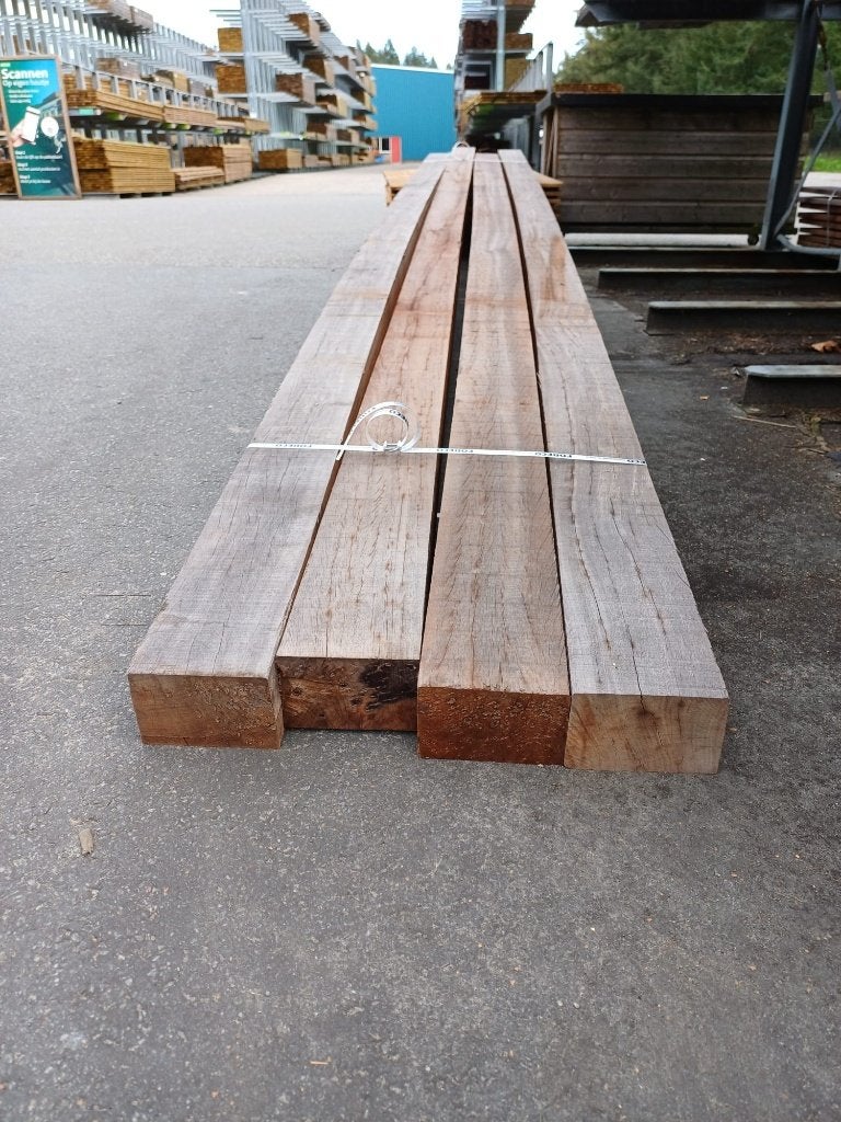 Hardhouten balk 100x150 550cm nr 788, Ophalen, Zo goed als nieuw, Hardhout, 250 cm of meer
