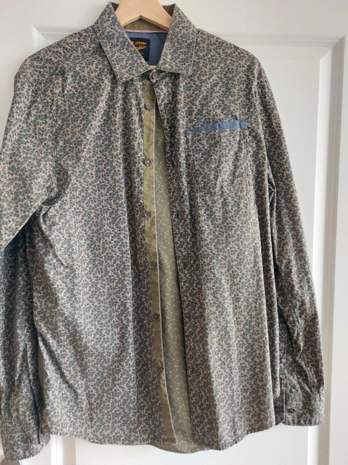 PME Legend blouse met print - Maat L, Kleding | Heren, Overhemden, Ophalen of Verzenden, Zo goed als nieuw, Groen, PME Legend