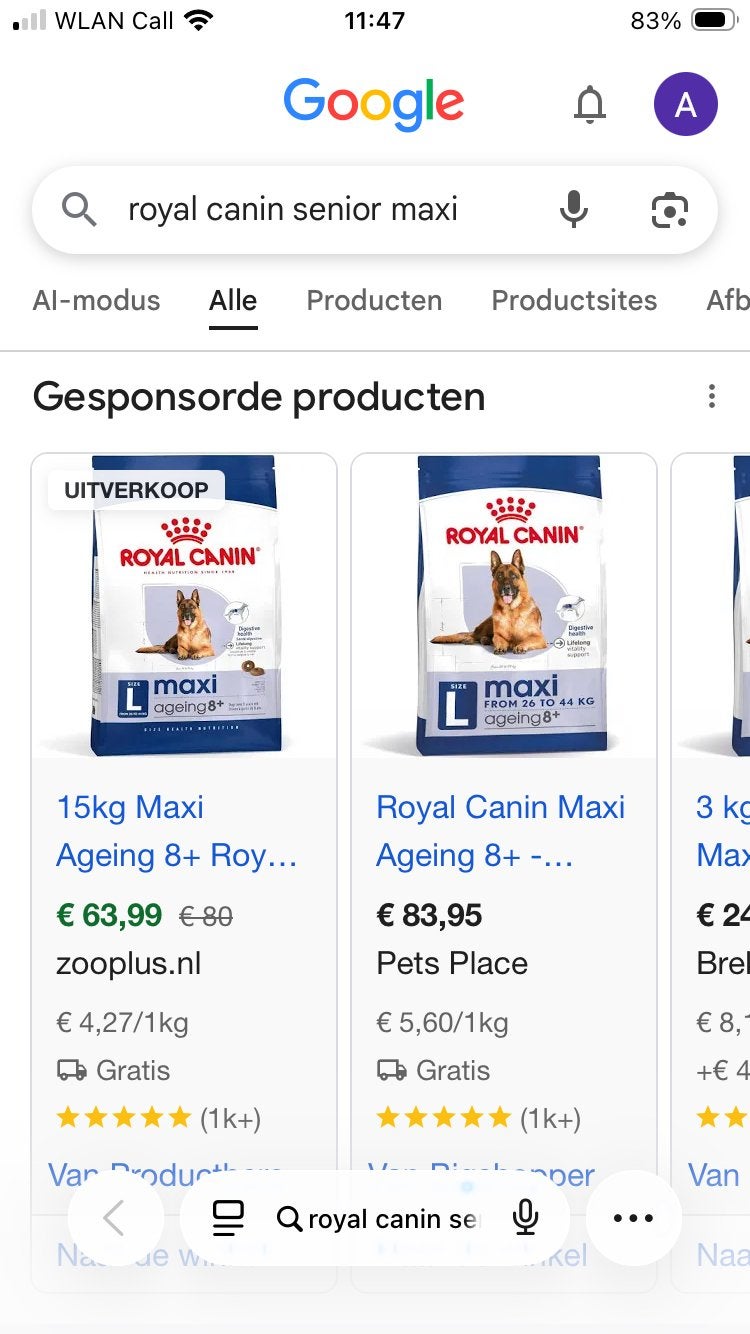 Hondenvoer gratis ophalen, Dieren en Toebehoren, Ophalen, Hond