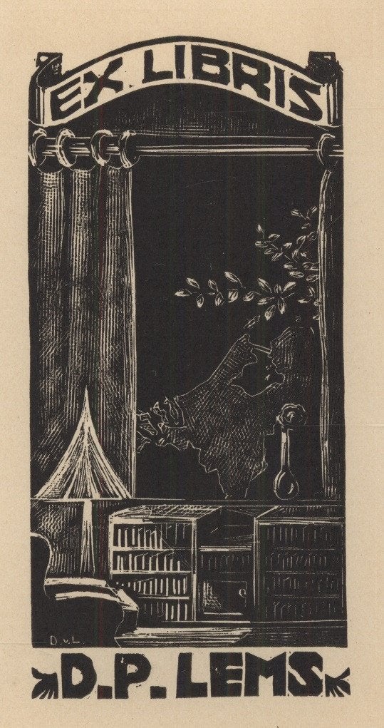 0282 Ex Libris Nederland : Dirk Govert van Luijn, 1941, Verzenden, Ex libris