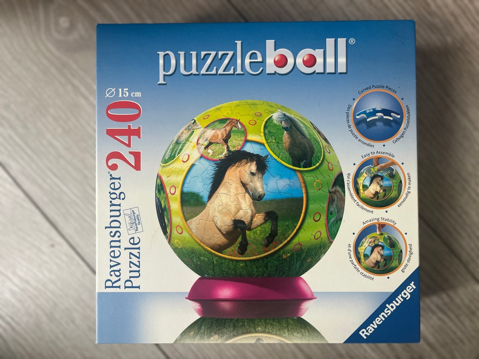 Ravensburger Puzzleball 240 stukjes - Paarden, Ophalen of Verzenden, Minder dan 500 stukjes, Gebruikt, Rubik's of 3D-puzzel