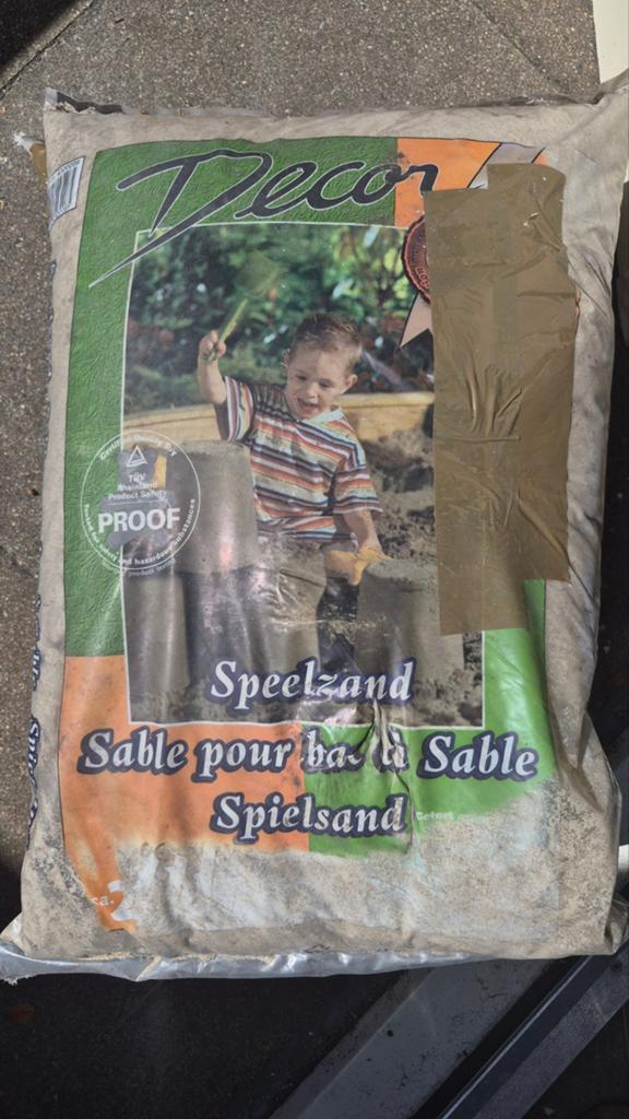 Gratis ophalen: 2 zakken speelzand van 25 kg per stuk, Ophalen, Nieuw