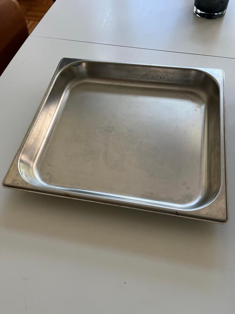 Set van 3 RVS Oven- & Stoomovenschalen - Zo goed als nieuw!, Overige typen, Ophalen of Verzenden, Metaal, Nieuw