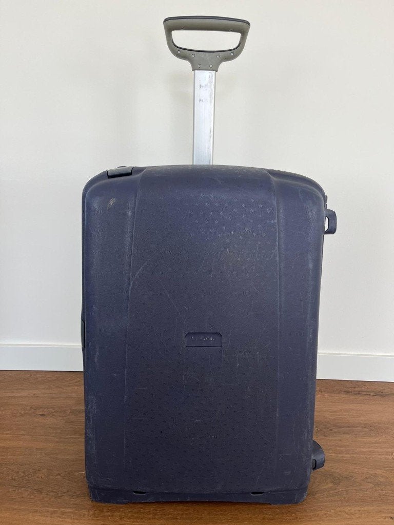 Samsonite Oyster blauw, Gebruikt, Hard kunststof, 45 tot 55 cm, 70 cm of meer