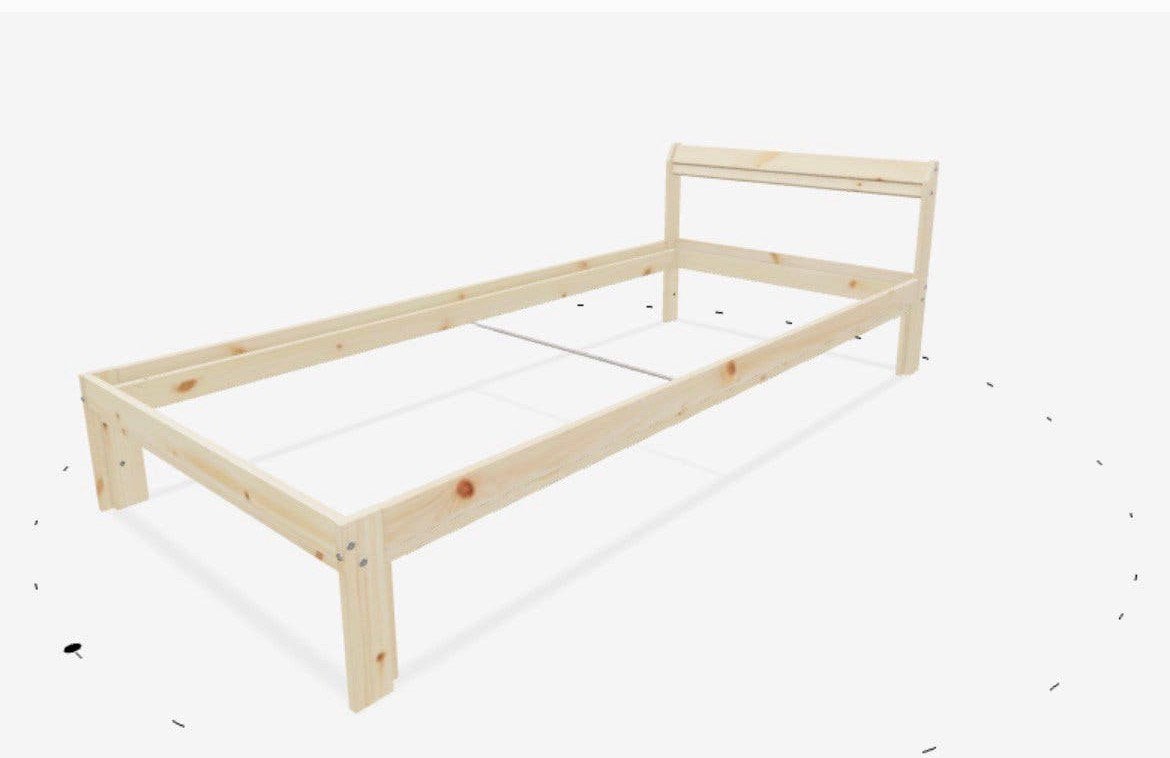 Grenen bedframe 200x90 met lattenbodem, Huis en Inrichting, Slaapkamer | Bedden, Ophalen, 90 cm, Zo goed als nieuw, 200 cm