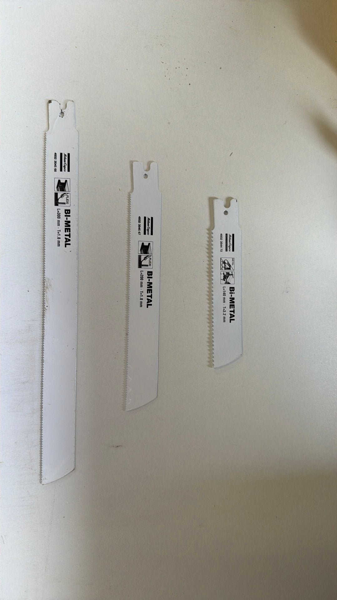 Atlas Copco Bi-Metaal Reciprozaagbladen - Diverse Maten, 70 mm of meer, Nieuw, Ophalen of Verzenden, Reciprozaag