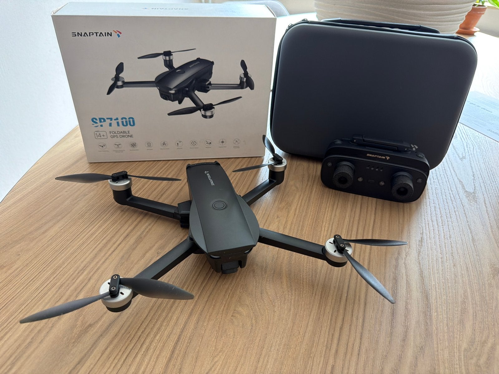 Snaptain SP7100 GPS Drone met 4K Camera en Koffer, Cameradrone, 100 tot 1000 meter, Overige merken, Zo goed als nieuw