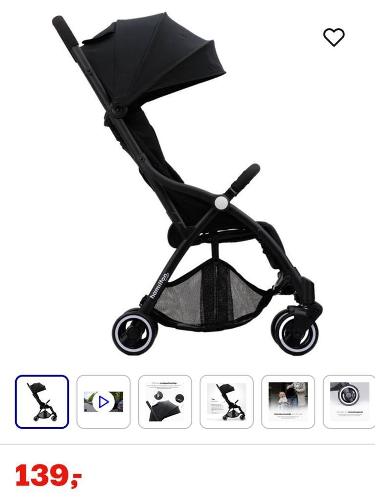 S1 Plus. Nieuw in doos. Inklapbaar en sterk (22kg) Hamilton, Kinderen en Baby's, Buggy's, Ophalen of Verzenden, Nieuw, Verstelbare rugleuning