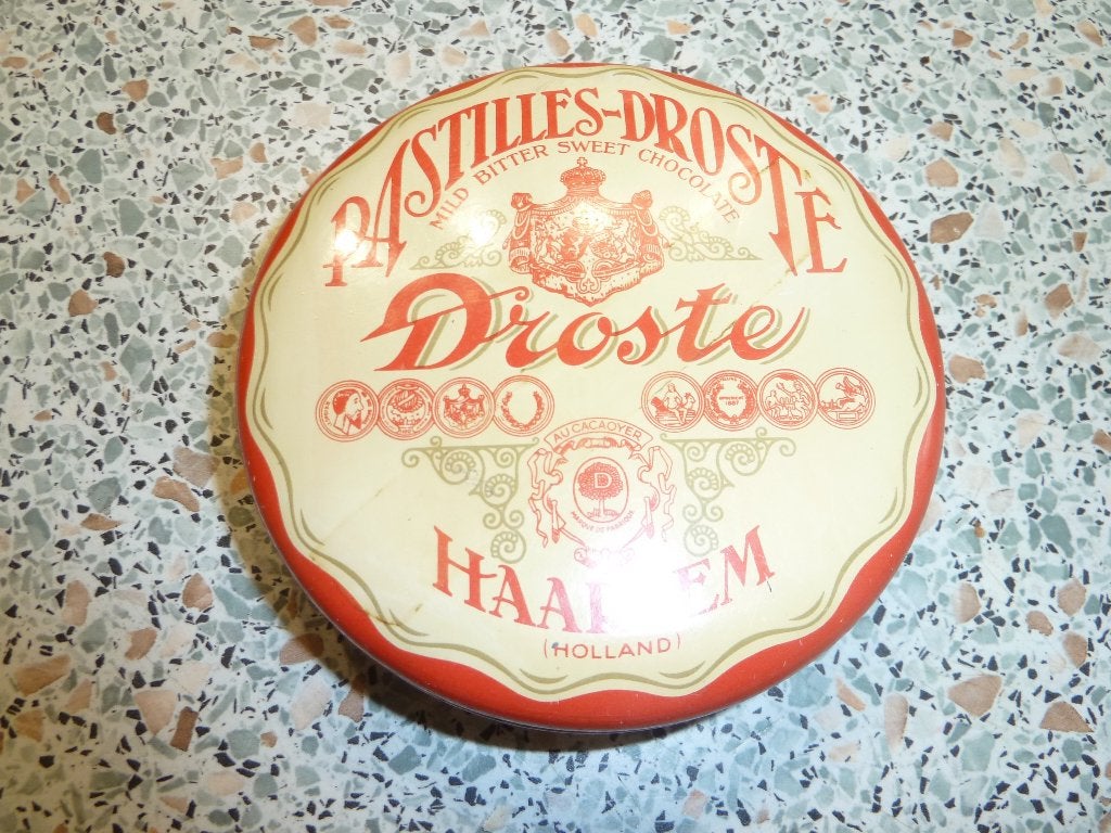 Droste Pastilles rond blikje mild bitter, Verzamelen, Ophalen of Verzenden, Gebruikt, Overige, Droste