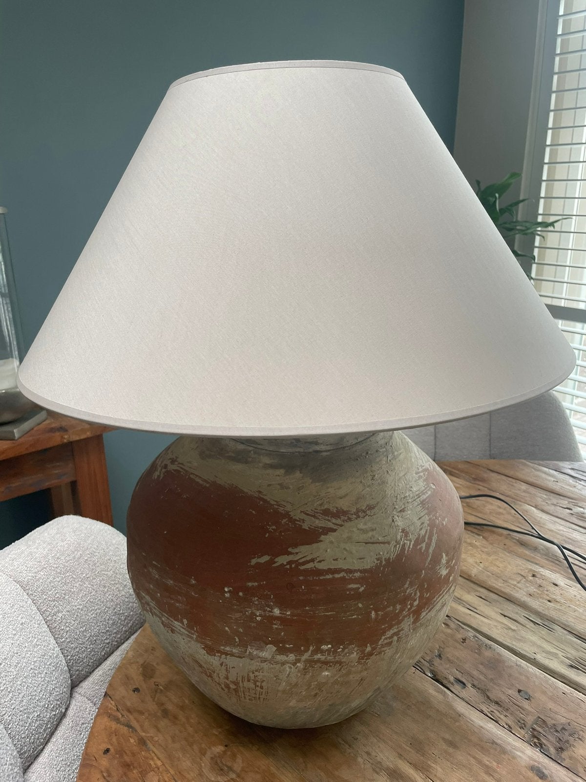 HOFFZ oude Kruiklamp incl. kap, Ophalen, Zo goed als nieuw