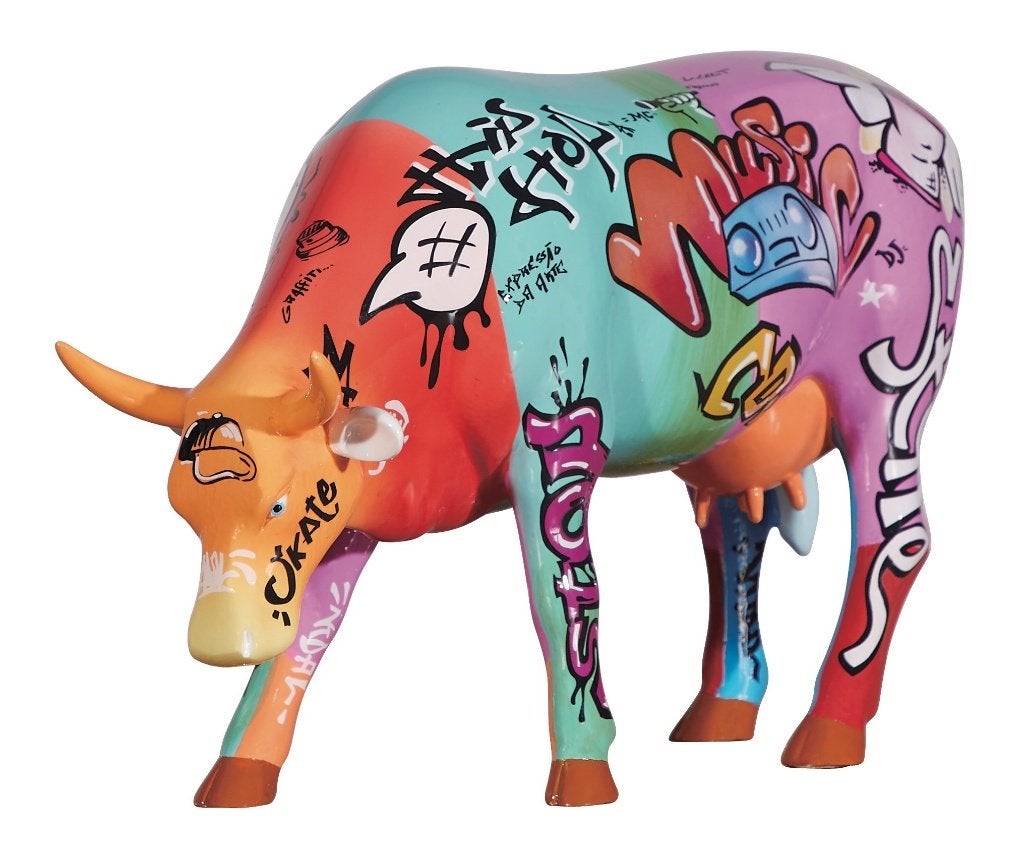 Nieuw Cow Parade koe Vaquinha do Hip Hop incl. verzending., Ophalen of Verzenden, Beeld