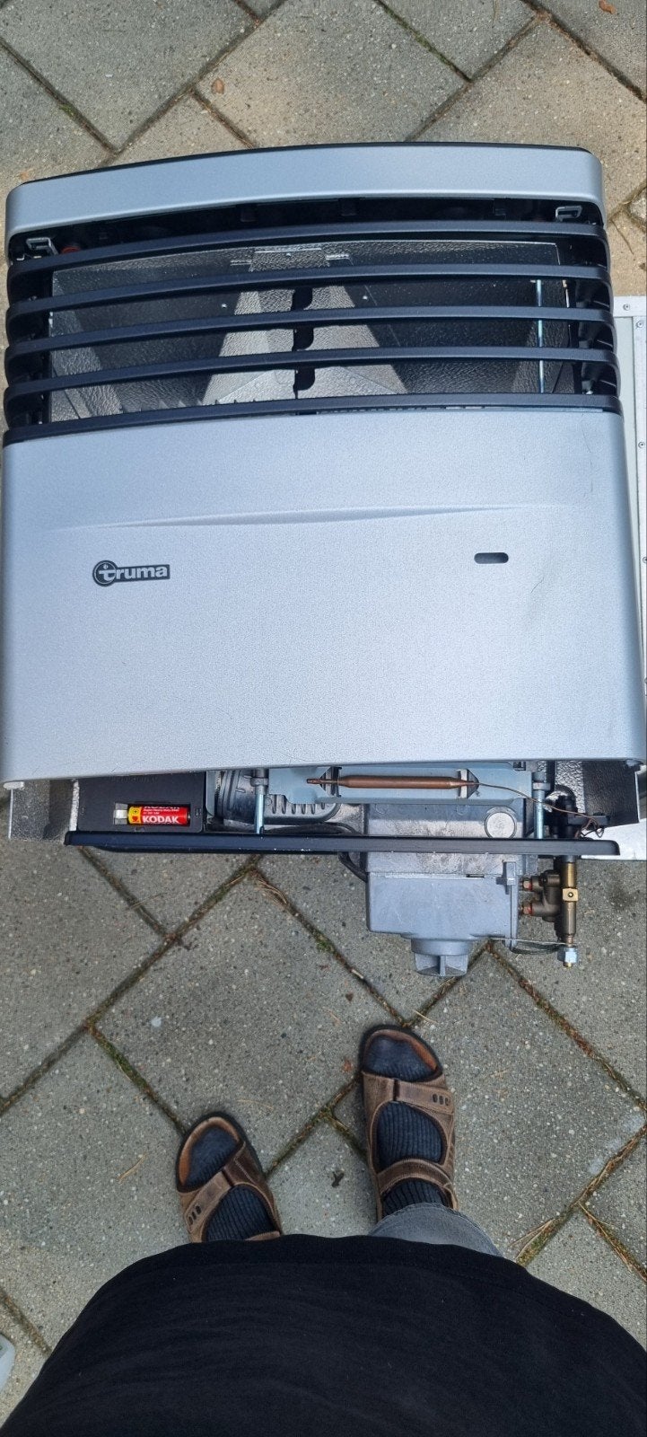 Te koop gaskachelelt op flesgas, Ophalen