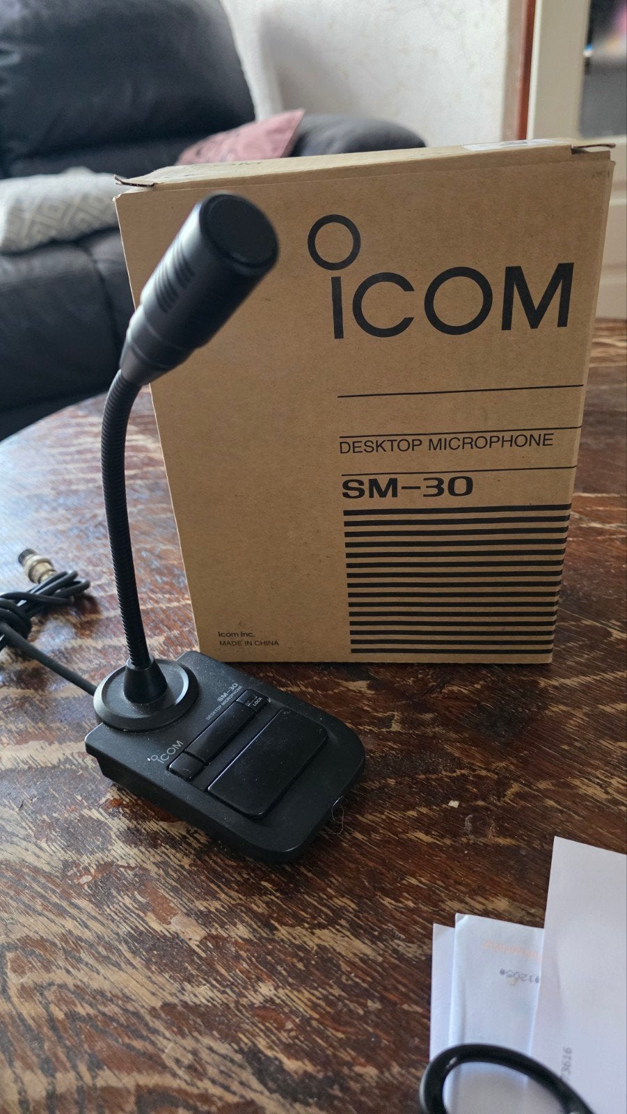 TK keurige Icom SM-30 desktop microfoon, Telecommunicatie, Ophalen of Verzenden, Zo goed als nieuw