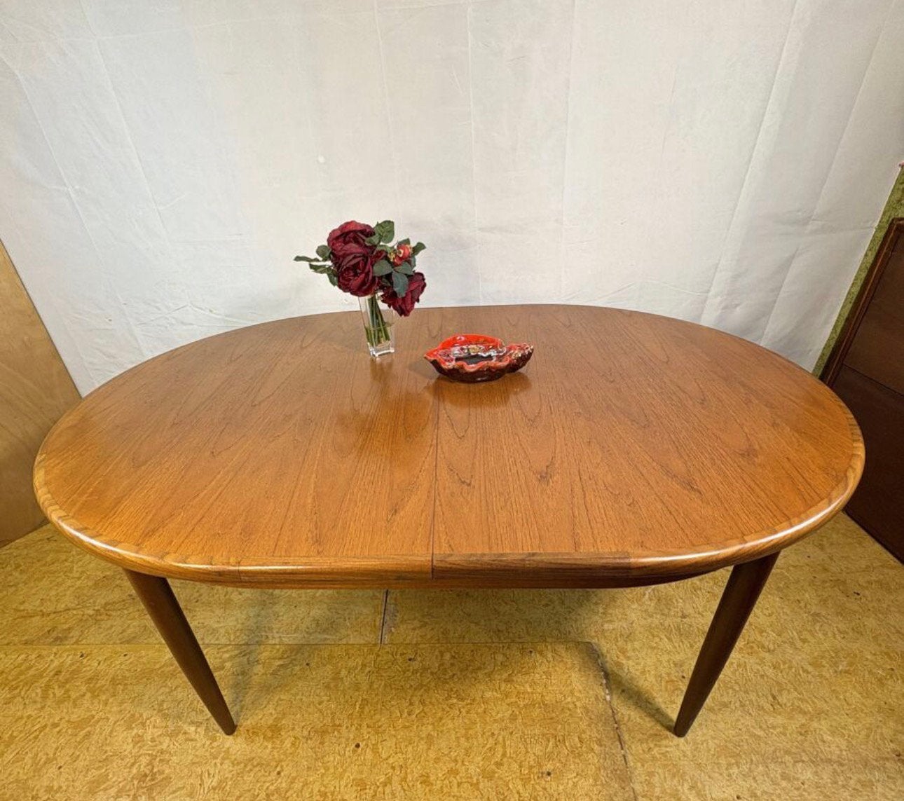 Gratis bezorging!MidCentury ovaleretrovintage tafel teak1960, Gebruikt, 100 tot 150 cm, GPlan, Mid century retro vintage teak ovale GPlan eettafel 1960 Fresco