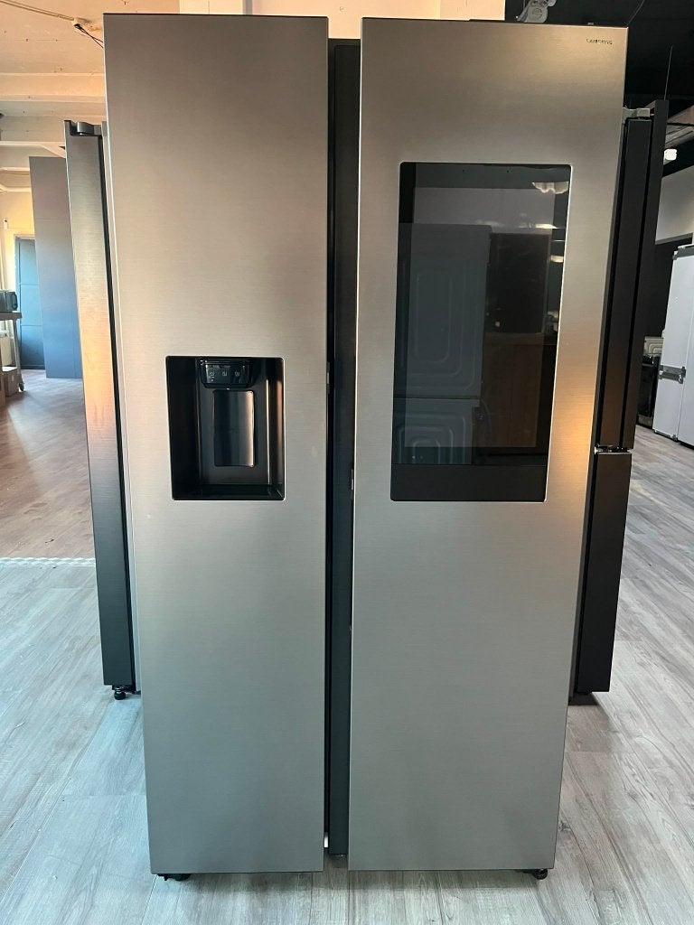 Samsung Amerikaanse koelkast met touchscreen – Zilver, Witgoed en Apparatuur, Koelkasten en IJskasten, 200 liter of meer, 60 cm of meer