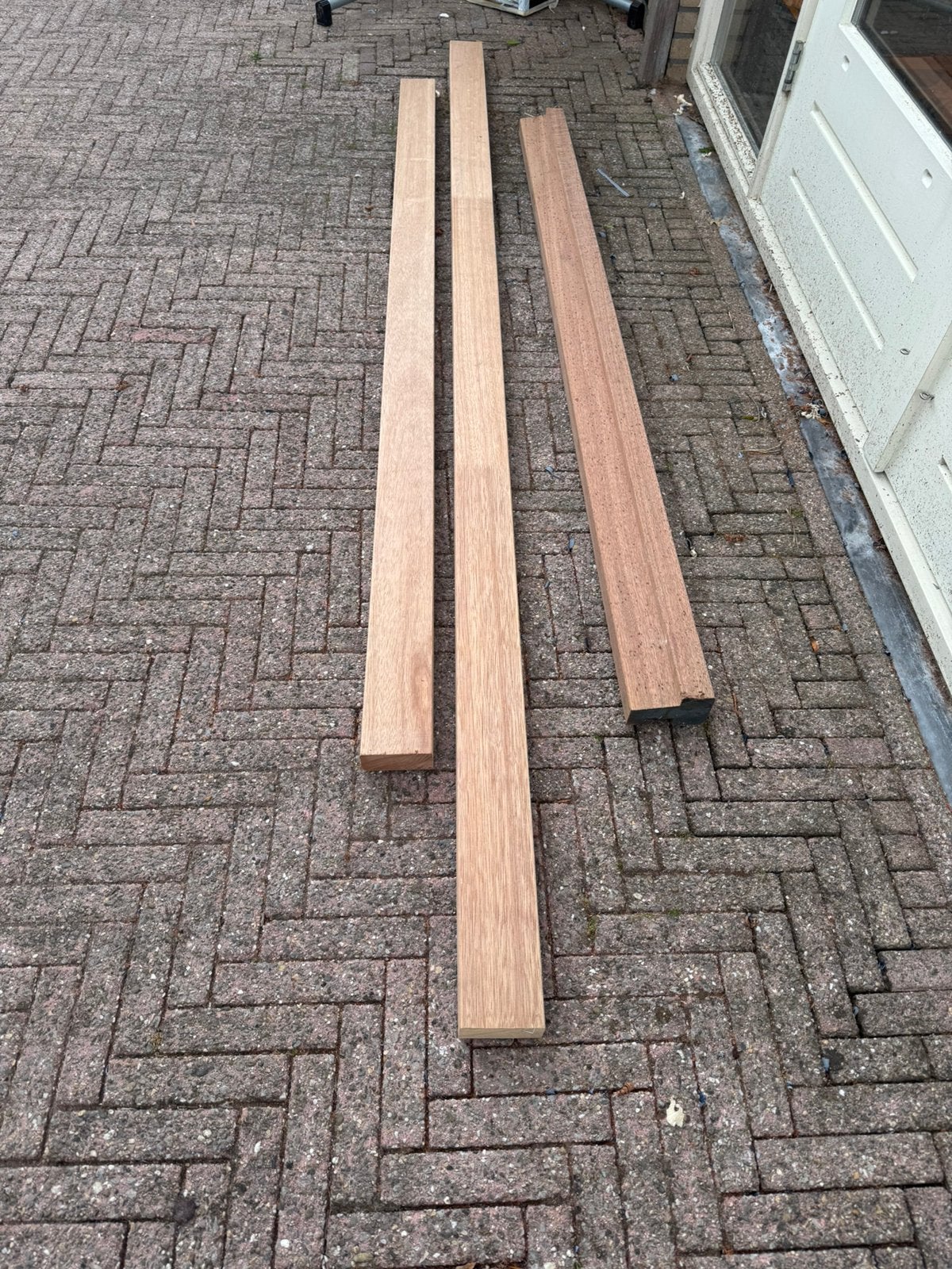 Diverse Meranti hout hardhout, Ophalen, Palen, Zo goed als nieuw, Hardhout