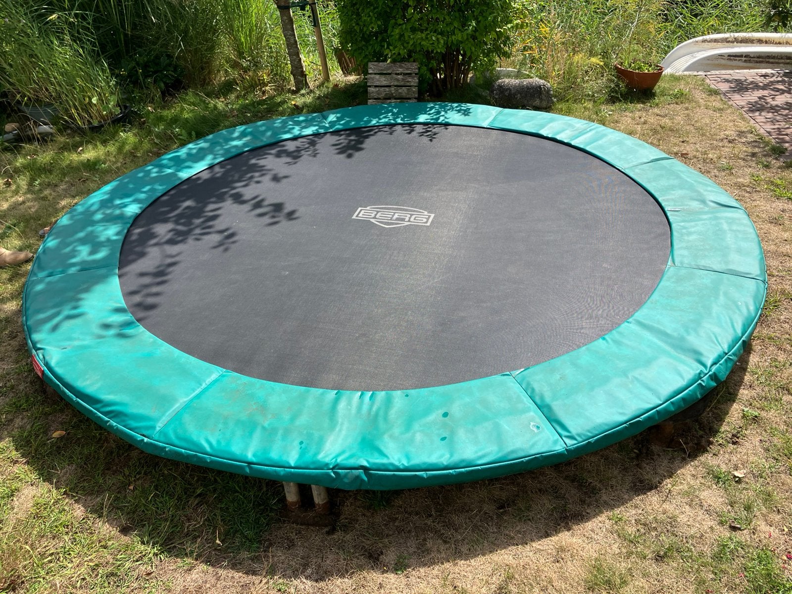 BERG InGround Trampoline 330 Rond, Groen, Ophalen, Gebruikt