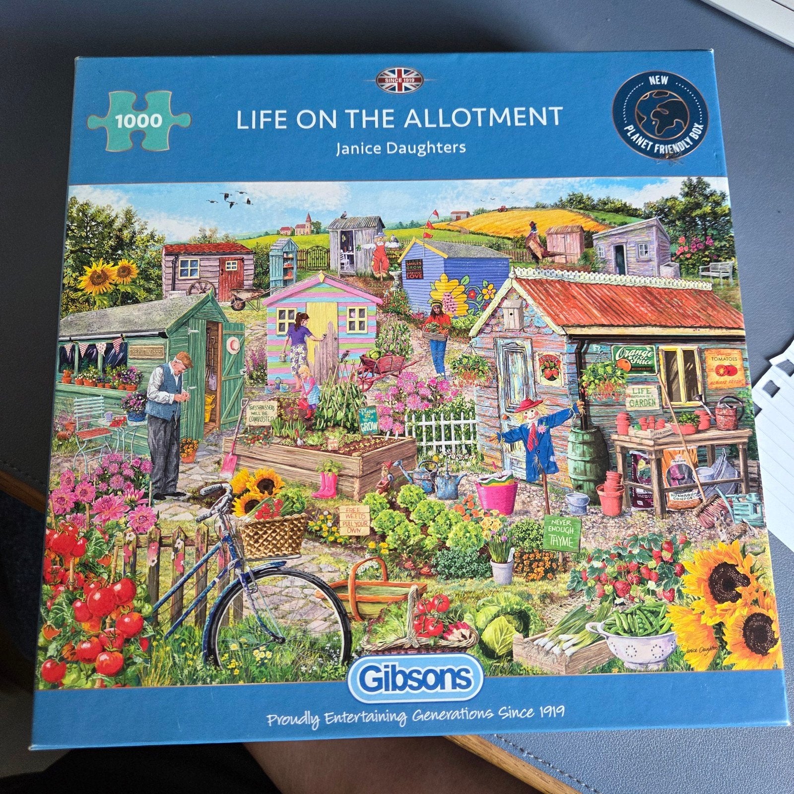 Gibsons Legpuzzel 'Life on the Allotment' 1000 stukjes, Hobby en Vrije tijd, Ophalen of Verzenden, 500 t/m 1500 stukjes, Zo goed als nieuw