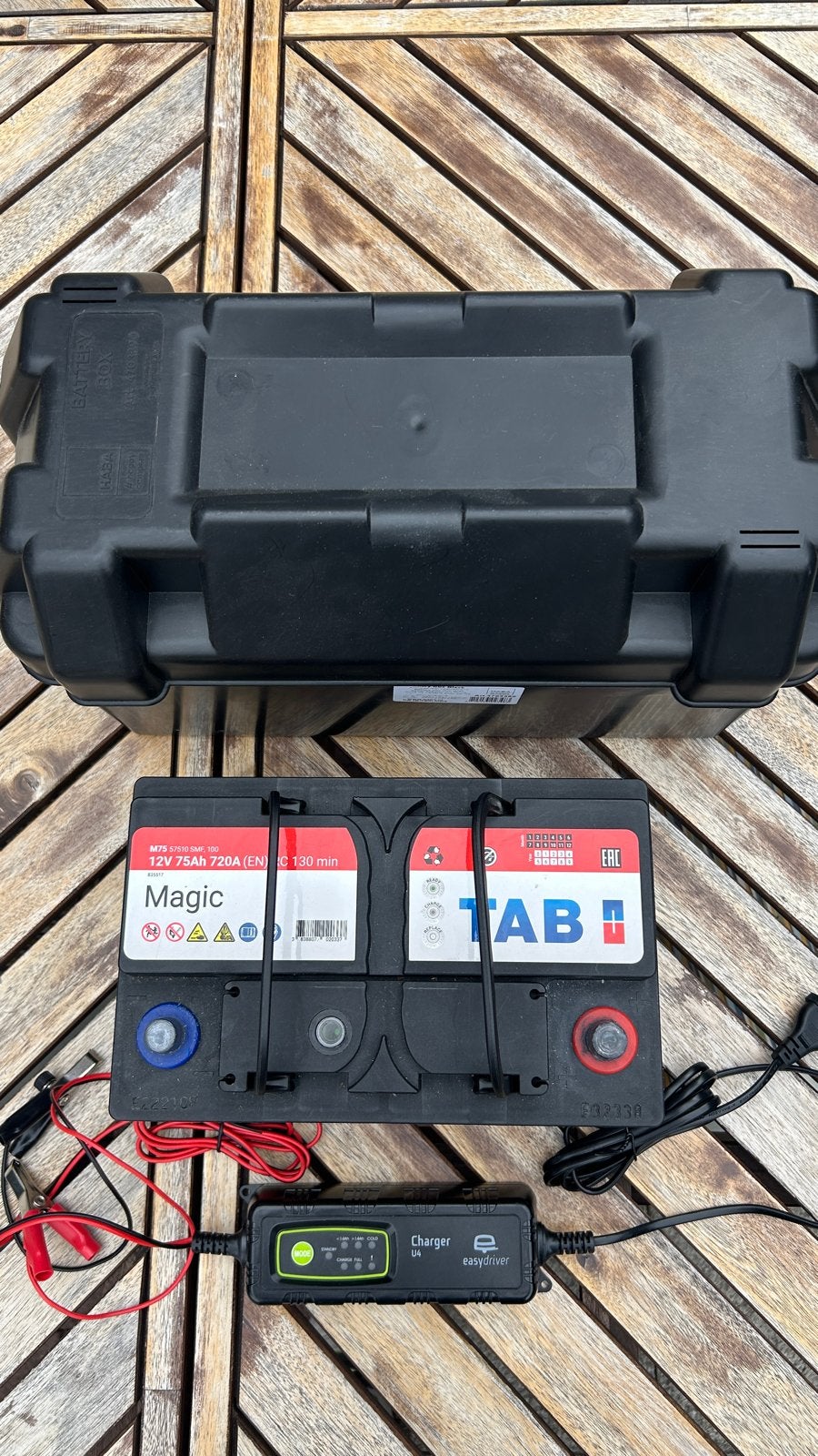 Mover Accu incl lader en accubak, Ophalen, Gebruikt