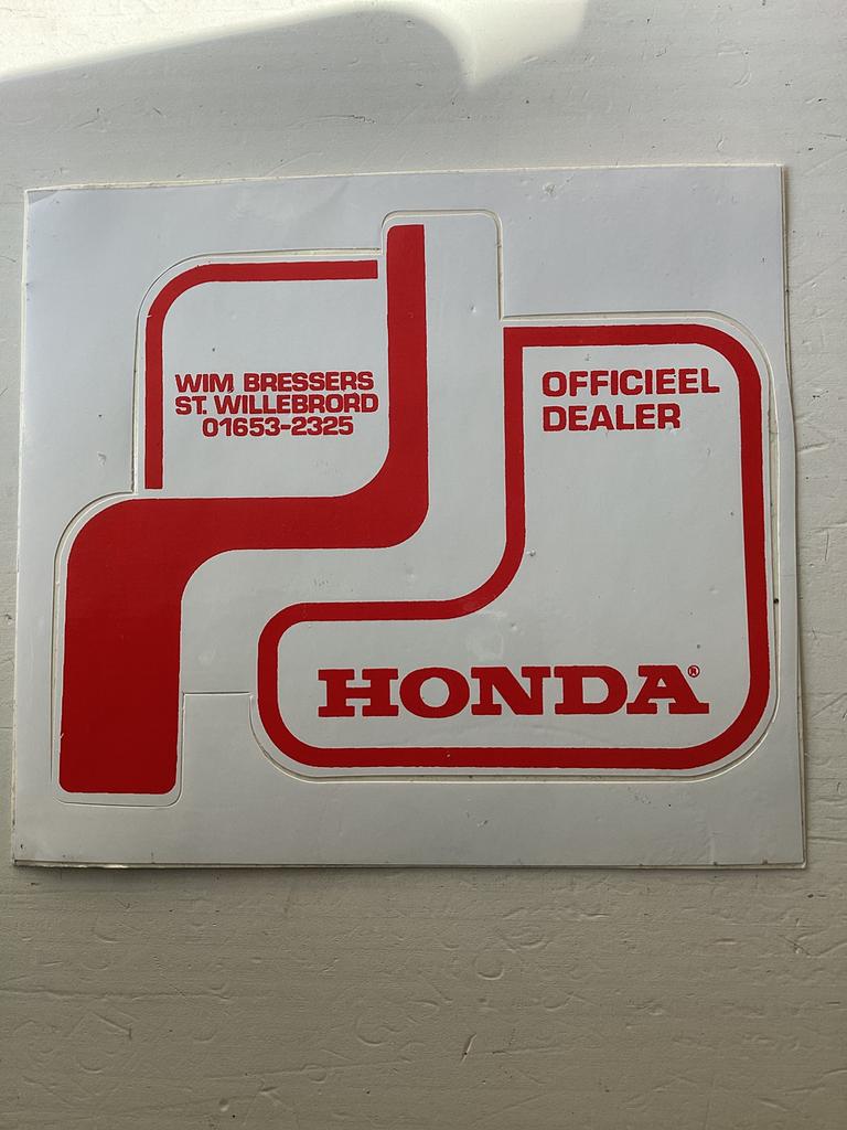 Sticker Official Honda Dealer Bressers St. Willebrord, Verzenden, Zo goed als nieuw