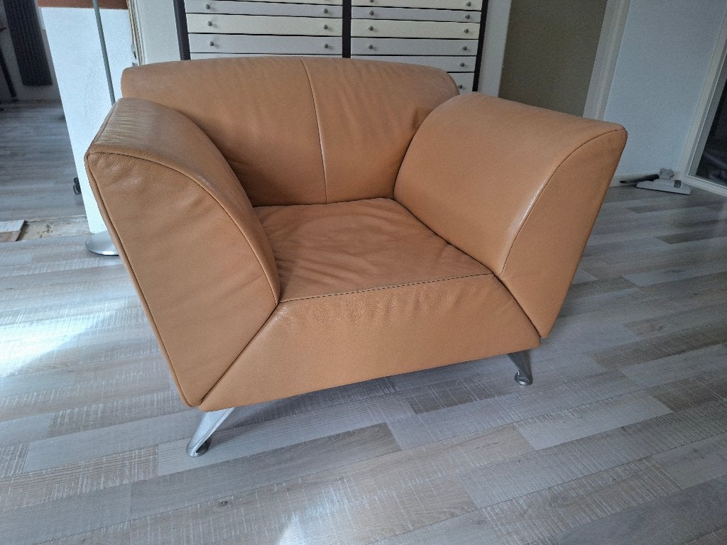 Jori JR-8100 leren fauteuil in goede staat, Ophalen, Gebruikt, 100 tot 125 cm, Modern