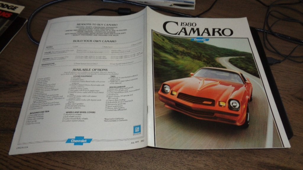 USA Folder CHEVROLET CAMARO   1980, Verzenden, Zo goed als nieuw, Chevrolet