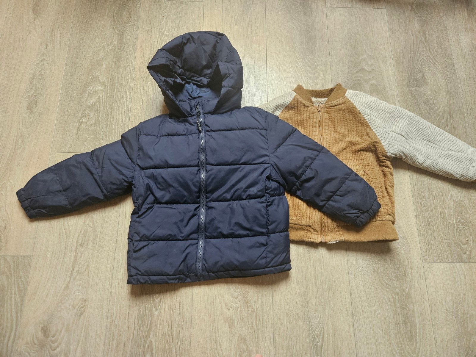 blauwe winterjas Mango 116, Zara jas 2 kanten te dragen 110, Ophalen of Verzenden, Gebruikt, Jongen, Jas