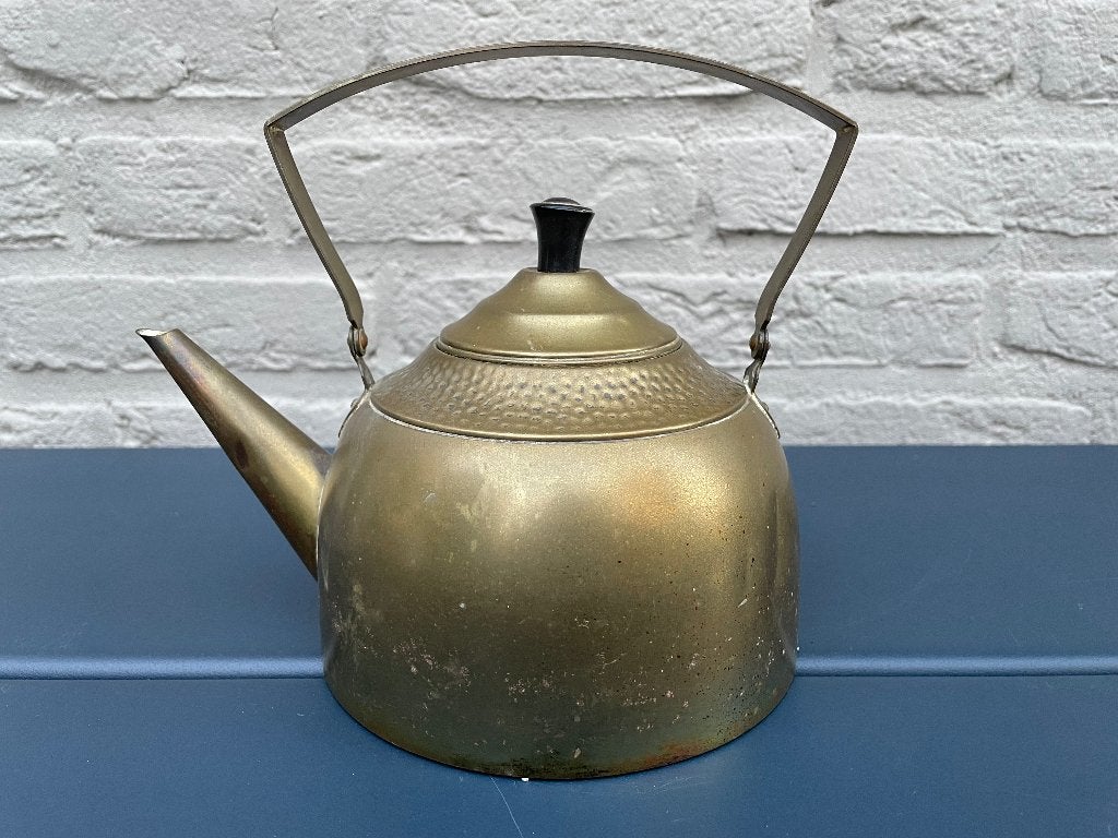 Waterketel (vintage messing) Bredemeijer, Ophalen, Koper