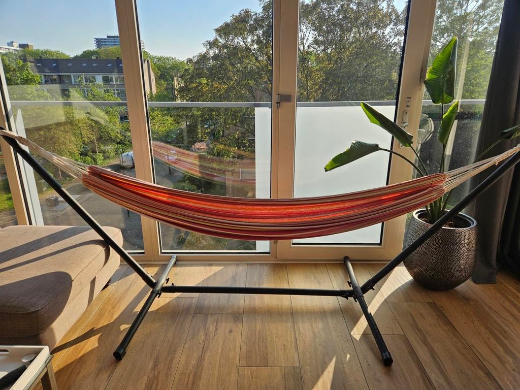 Hangmat met standaard - Zomerse tinten, Tuin en Terras, Ophalen