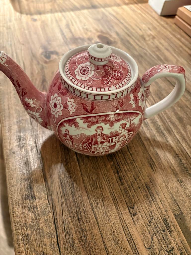 Antieke theepot tea drinker societe ceramique Maastricht, Antiek en Kunst, Ophalen