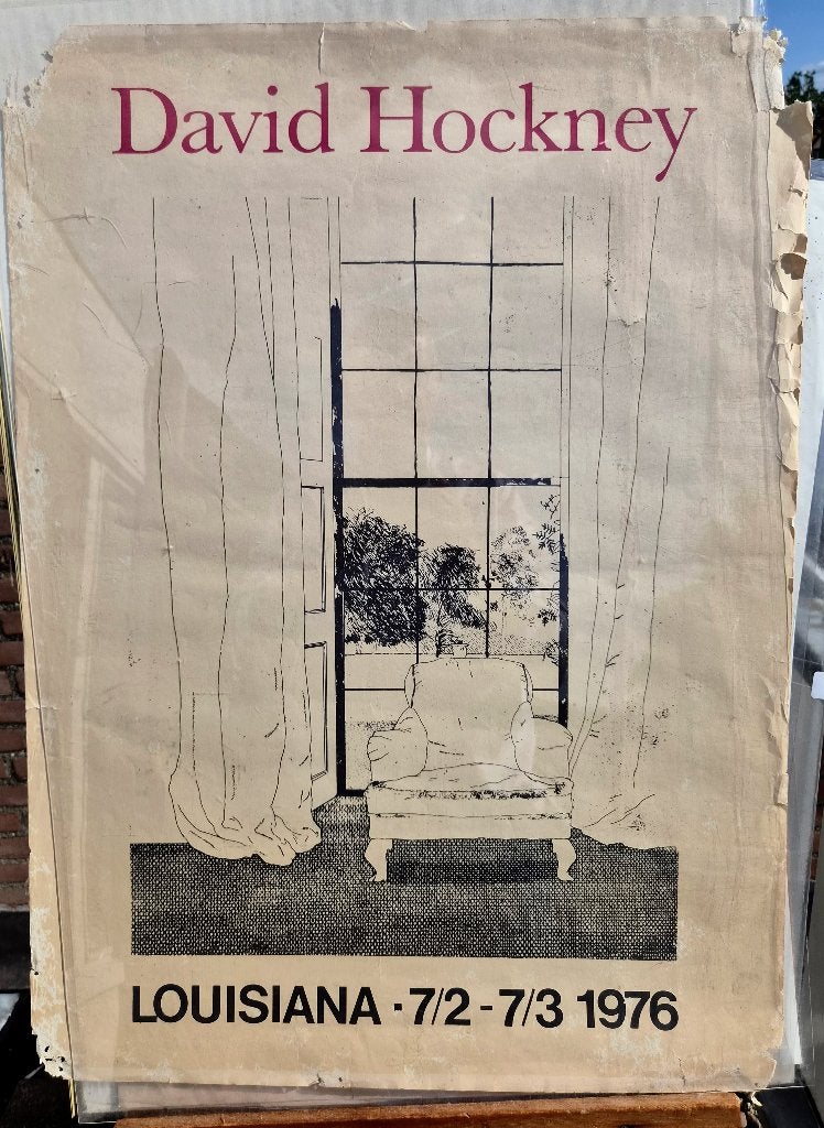 David Hockney, Louisiana 1976 ORIGINEEL litho, Ophalen of Verzenden, Abstract, Lithografie