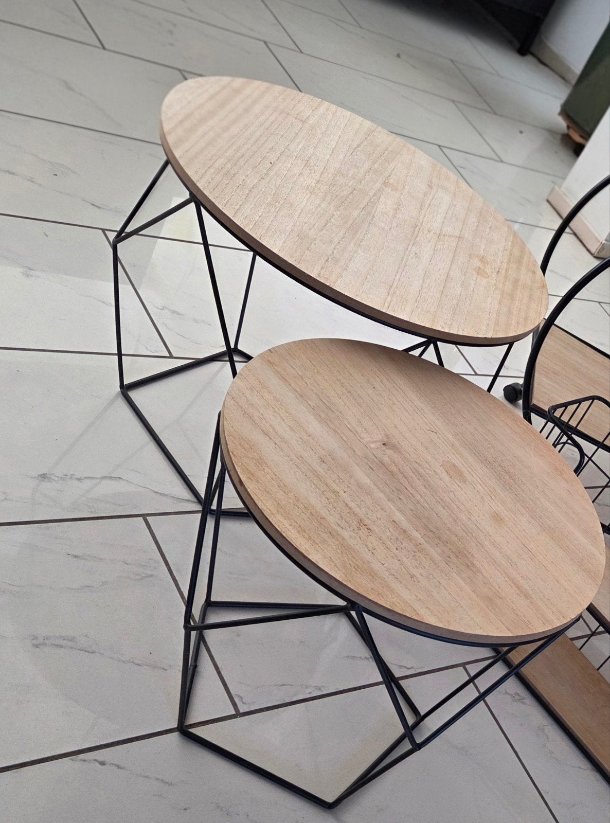 2 salontafels met gratis kledingrek!, Ophalen, Hout, Modern, Gebruikt