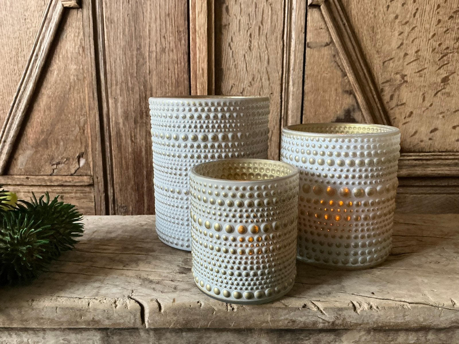 AANBIEDING set van 3 Countryfield windlichten, Ophalen of Verzenden, Nieuw, Glas