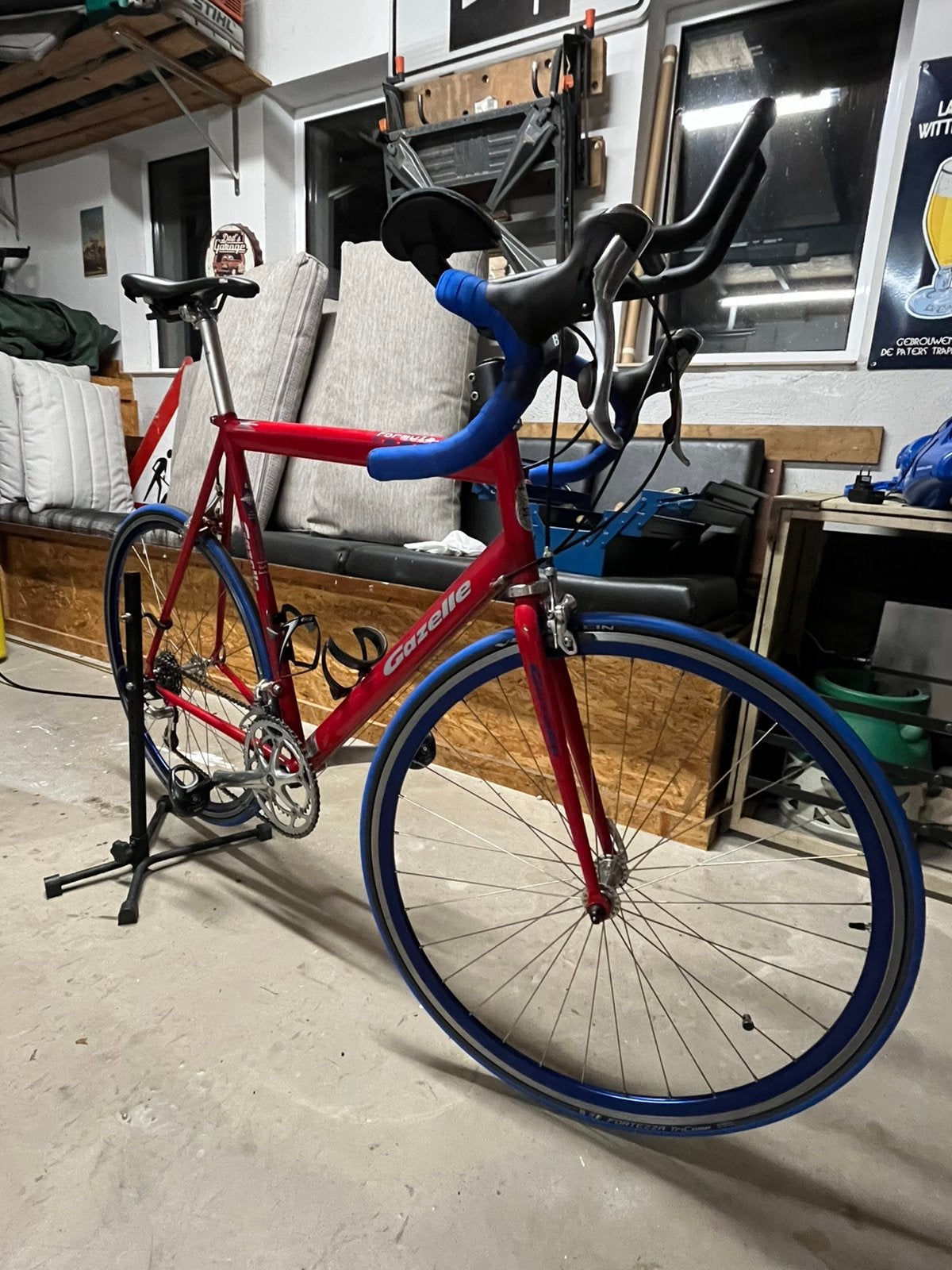Gazelle Champion Mondial racefiets Shimano 105 – rood, Fietsen en Brommers, Ophalen, Gebruikt, Aluminium, 57 tot 61 cm