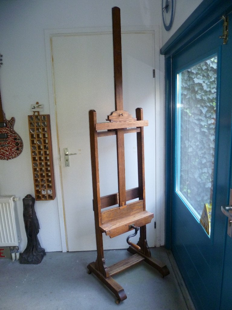 }}} Schildersezel Atelierezel met Slinger en op Wieltjes, Ophalen