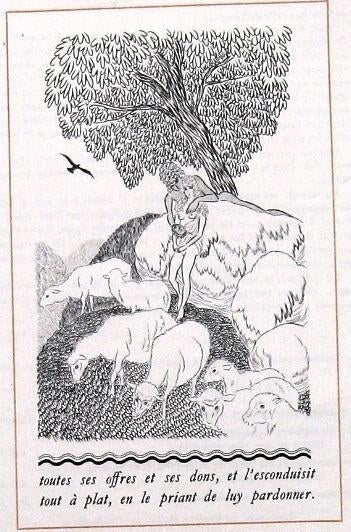 A79-10 Prent Jean Dulac - Reclame Amours de Daphnis et Chloe, Ophalen of Verzenden