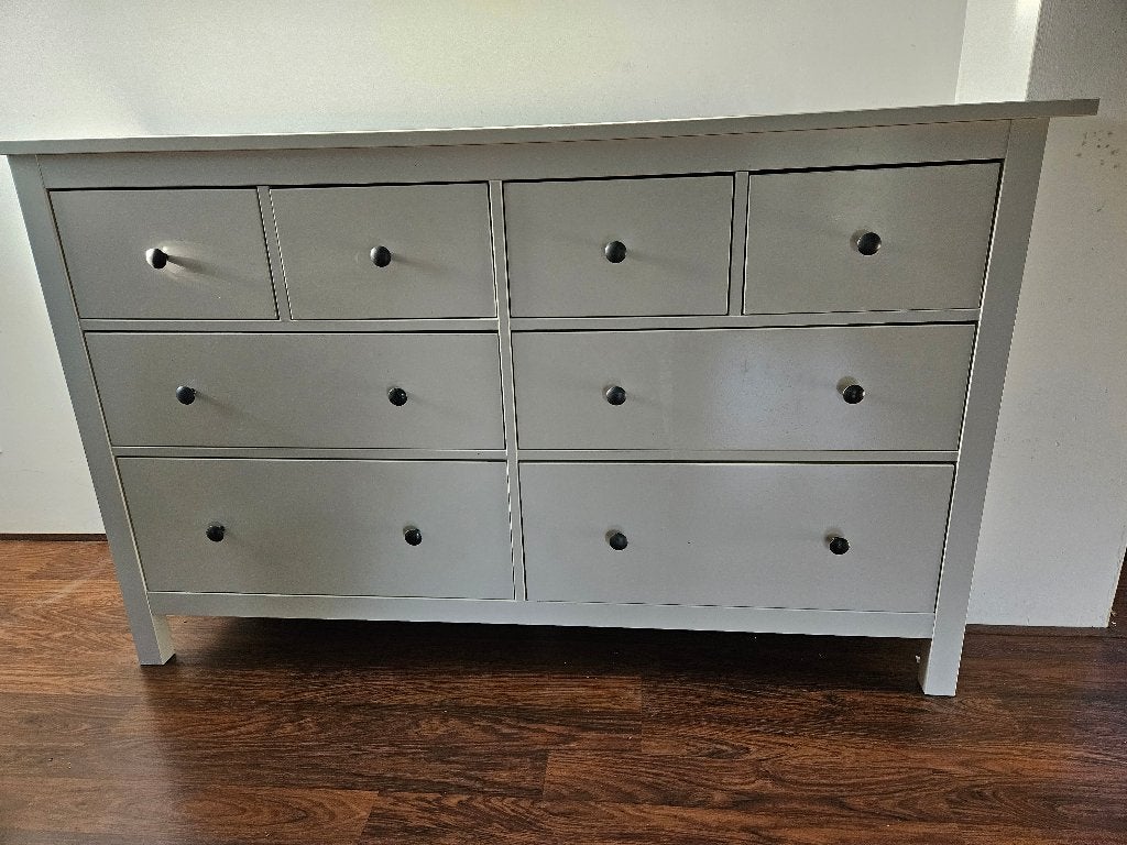 IKEA HEMNES commode / ladekast 8 lades – Wit – Zeer net, Ophalen, Gebruikt, 50 tot 70 cm, 100 cm of meer