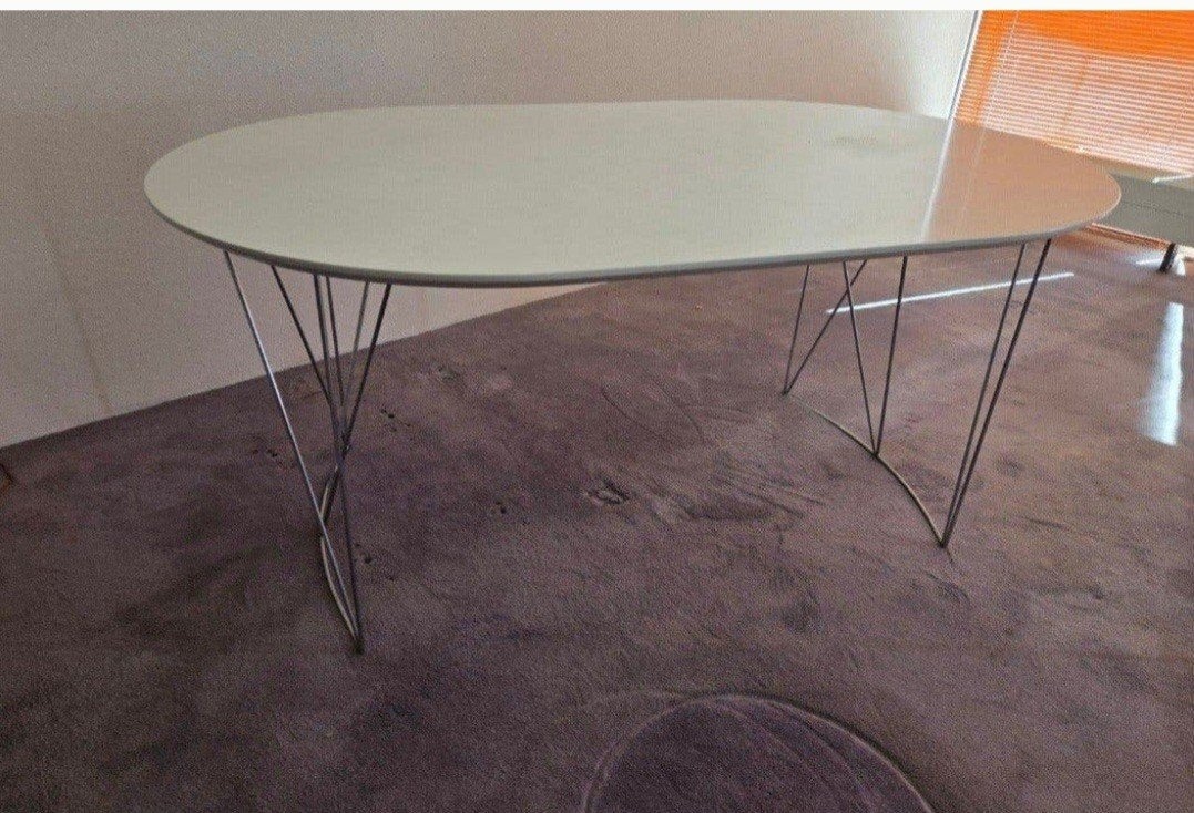 vintage tafel Ansager A/8 Deense jaren 60, Ophalen of Verzenden, Rechthoekig, 50 tot 100 cm